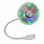 USB LED Clock Fan with Real-Time Time & Temperature Displa - Image 2