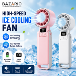 High-Speed Handheld Ice-Cooling Fan 4000mAh Rechargeable Portable Mini Fan