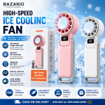 High-Speed Handheld Ice-Cooling Fan 4000mAh Rechargeable Portable Mini Fan - Image 2