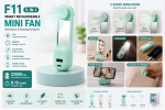 F11 5-in-1 Smart Rechargeable Mini Fan – Fan, Mirror, Flashlight & Power Bank - Image 4