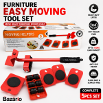 Furniture Easy Moving Tool Set – Heavy Duty Furniture Lifter & Roller Slider Kit (5PCS Set)